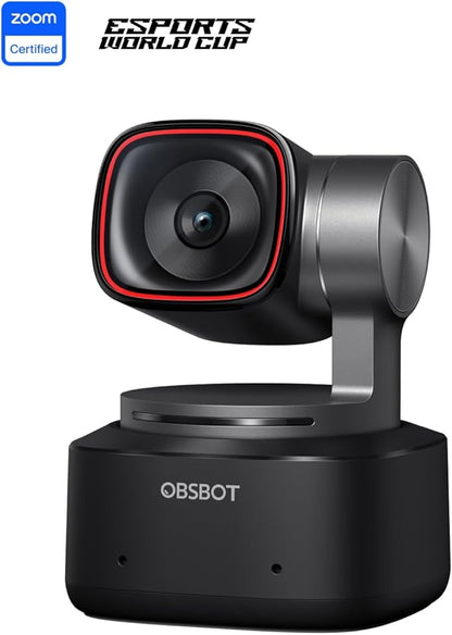 OBSBOT Tiny 2 Webcam 4K Voice Control PTZ, AI Tracking Multi-Mode & Auto Focus