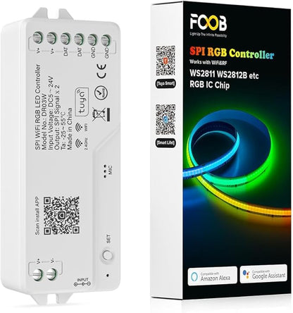 WiFi RGB IC LED Controller DR03W, Control by Smart Life/Tuya APP/Alexa/Google