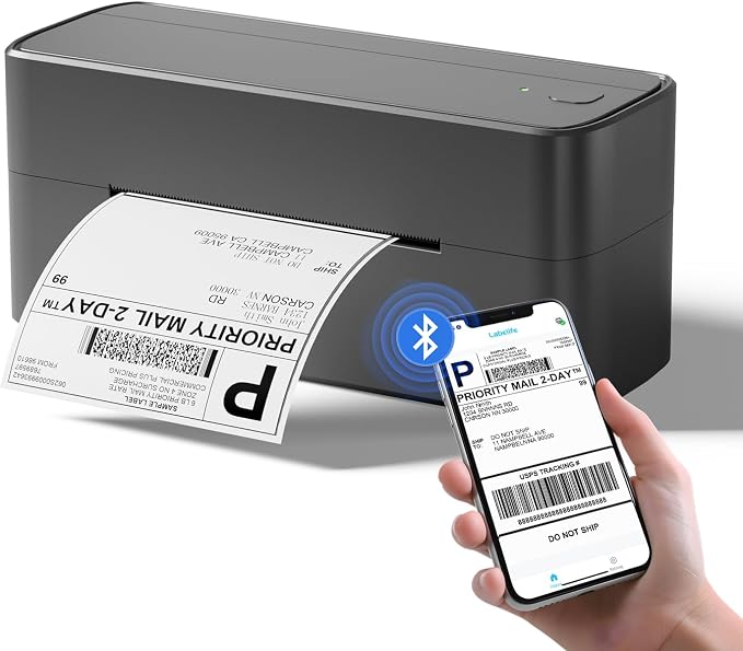 Phomemo Bluetooth Shipping Label Printer, 241BT 4X6 Wireless Thermal Printer