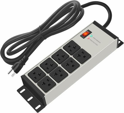 CCCEI Heavy Duty Power Strip Surge Protector 20 AMP, 8 Outlets 12 Gauge