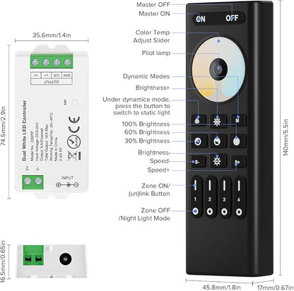 BTF-LIGHTING RF 2.4GHz Wireless Remote RC02RFB & C02RF Tuya Controller Kit 4