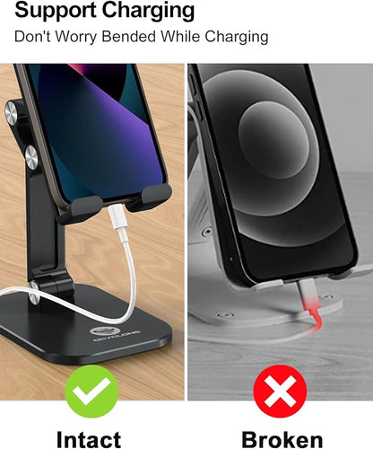 OCYCLONE Phone Stand, Adjustable Height and Angle Foldable Cell Phone Stand