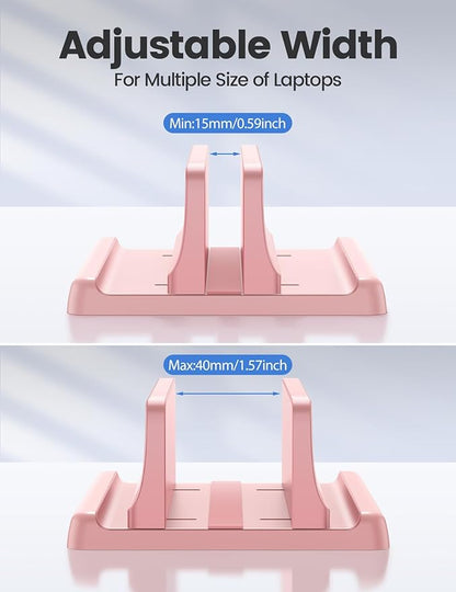 Vaydeer Vertical Laptop Stand Holder Plastic Adjustable Desktop Notebook Dock