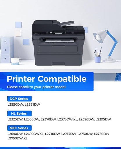 TN760 Black Toner Cartridge 2-Pack Compatible Replacement