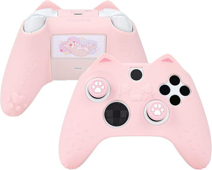 GeekShare Cat Paw Controller Skin Grips Set Anti-Slip Silicone Protective Cover