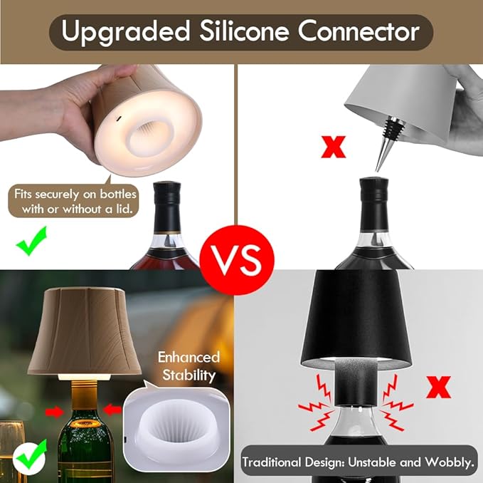 WILIT Wireless Bottle Lamp Shades