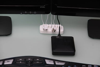 Heaviest Cable Organizer on The Market! Compact and Weighted Desktop Cord