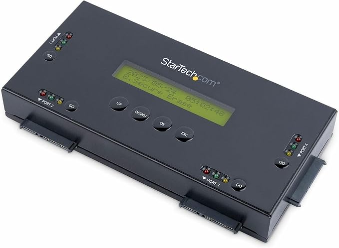 StarTech.com 4 Bay SSD/HDD Hard Drive Eraser, 2.5/3.5" SATA, Hostless