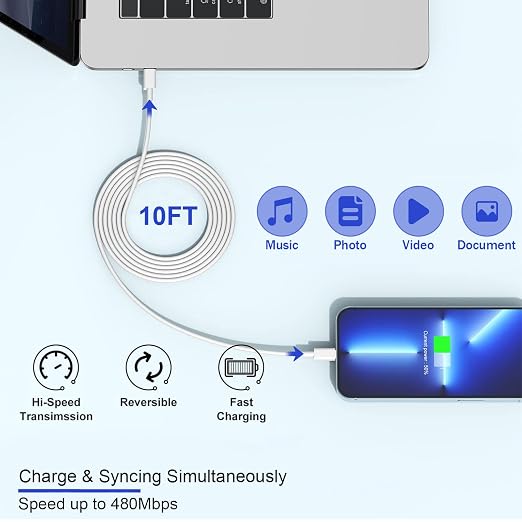 iPhone Charger Fast Charging 10 ft