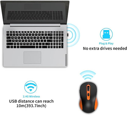 Wireless Mouse for Laptop, Chromebook, Silent Mouse