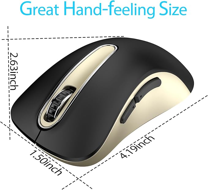 memzuoix 2.4G Wireless Mouse, 1400 DPI Computer Mice