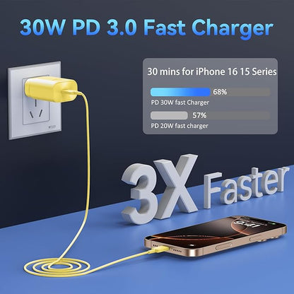 Phone 15 Charger 10FT USB C to C Fast Charging Cord, 30w USB C Phone 15 Pro Max