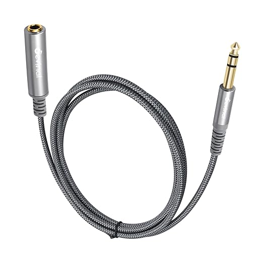 Devinal 1/4 inch Headphone Extension Cable, 6.35mm TRS Male to Female Stereo