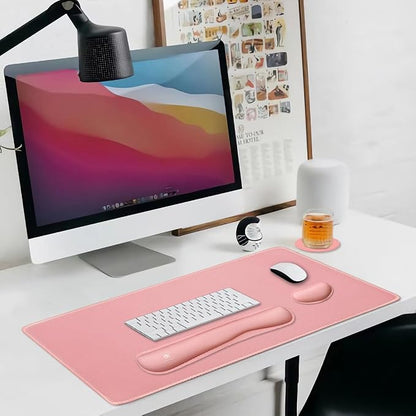 4-in-1 Large Gaming Mouse Pad, Keyboard Wrist Rest Pad & Wrist Support Mousepad