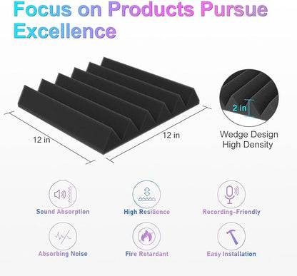 JBER 6 Pack Acoustic Foam Wedge