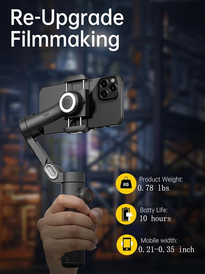 Phone Gimbal Stabilizer 3-Axis Smartphone Foldable Handheld Gimbal