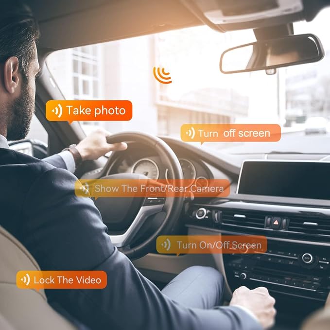 Mirror Dual Dash Camera, 4K and 1080P Dash Cam
