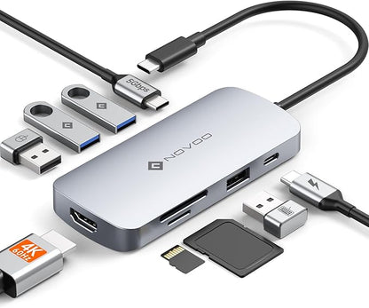 USB C Hub, 9 in 1 USB C Multiport Adapter