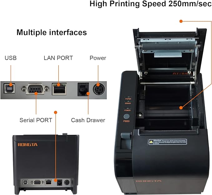Rongta Thermal Receipt Printer, 80mm Receipt Printers, Thermal Pos Printer
