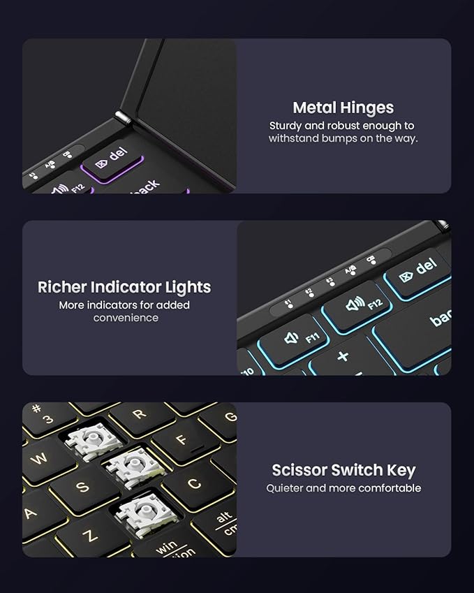 Samsers Foldable Bluetooth Keyboard