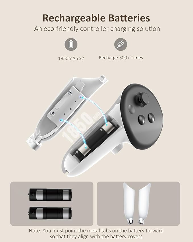 NexiGo Enhanced Charging Dock for Meta Quest 3 and 3S,