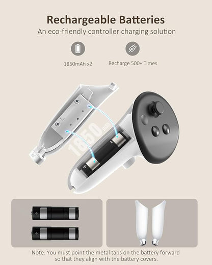 NexiGo Enhanced Charging Dock for Meta Quest 3 and 3S,