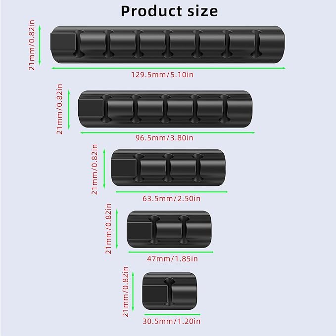 11PCS Cable Management Cord Holder Organizer, Magnetic Cable Clips Adhesive
