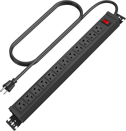 HHSOET Rotating Mountable Power Strip, 12 Outlet Wall Mount Surge Protector