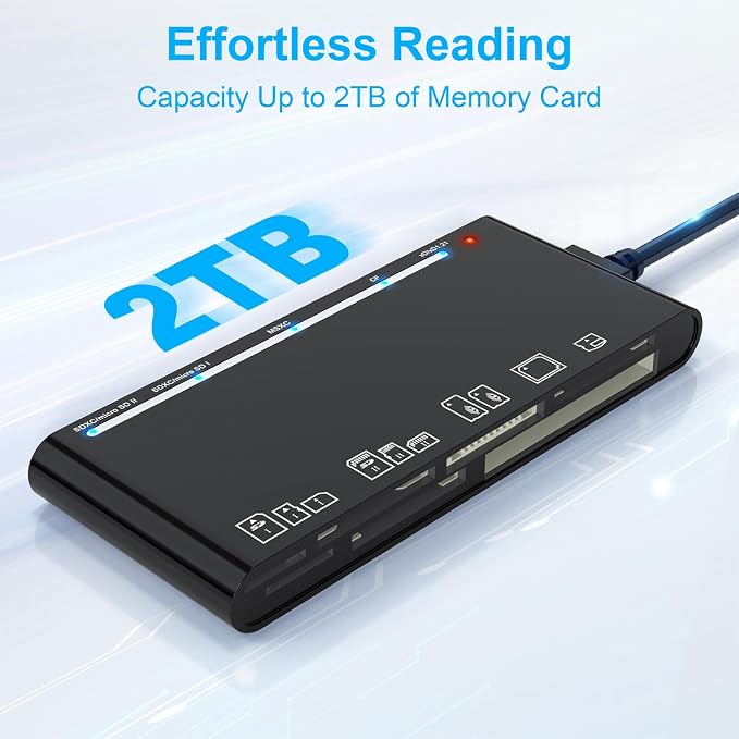 xD-Picture Card Reader USB 3.0, 7-in-1 Memory Card Reader/Adapter