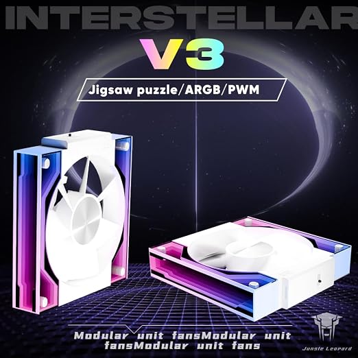 Jungle Leopard Interstellar V3 120mm PC Case Fan Infinity Mirror Module