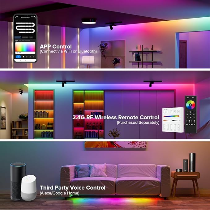 BTF-LIGHTING 2.4G WiFi DR03W RGB SPI Controller Tuya APP/Smart Life/Google