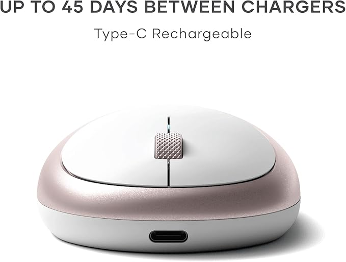 Satechi M1 Wireless Bluetooth Mouse, USB-C Rechargeable, Compact & Portable