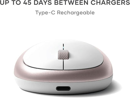 Satechi M1 Wireless Bluetooth Mouse, USB-C Rechargeable, Compact & Portable