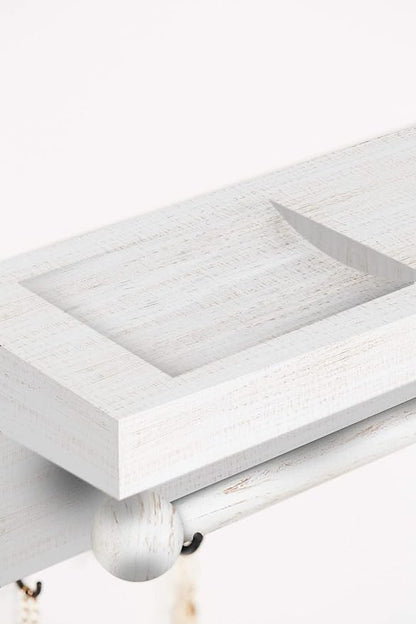 Rustic White Necklace Jewelry Organizer