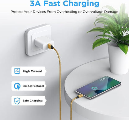 etguuds 6ft USB A to USB C Cable 3A Fast Charging,