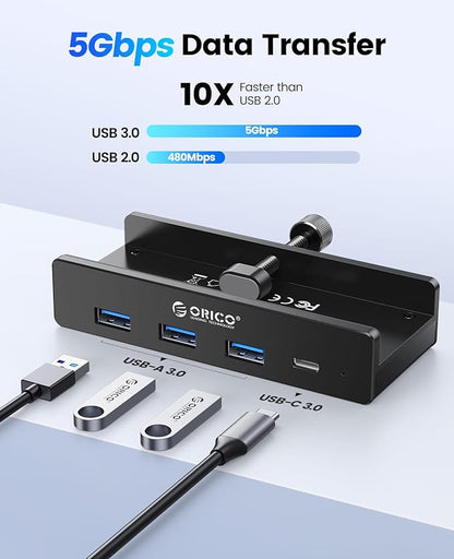 ORICO USB Hub 3.0, Clamp USB Hub