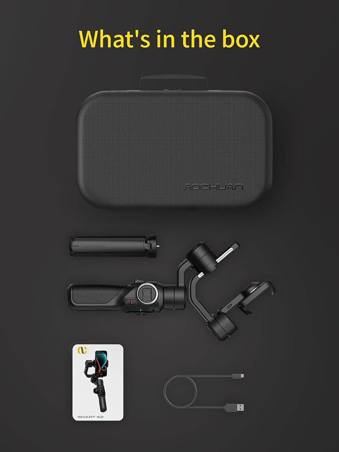 Gimbal Stabilizer for Smartphone, 3-Axis Industry-Standard Gimbal w/360°Rotation
