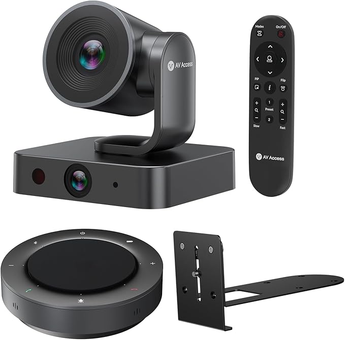 4K Conference Room Camera System, AI Auto-Tracking PTZ Camera 3x Optical/5x