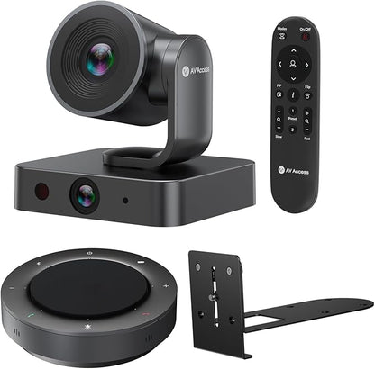 4K Conference Room Camera System, AI Auto-Tracking PTZ Camera 3x Optical/5x