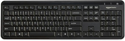 Amazon Basics 2.4GHz Wireless Keyboard and Mouse Combo, Quiet and Compact US