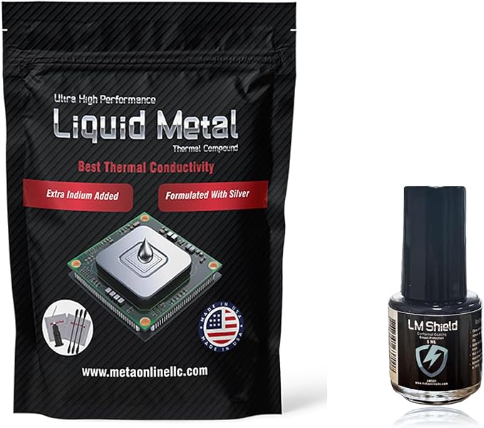 Liquid Metal Thermal Paste 130WmK + Liquid Metal Shield Bundle
