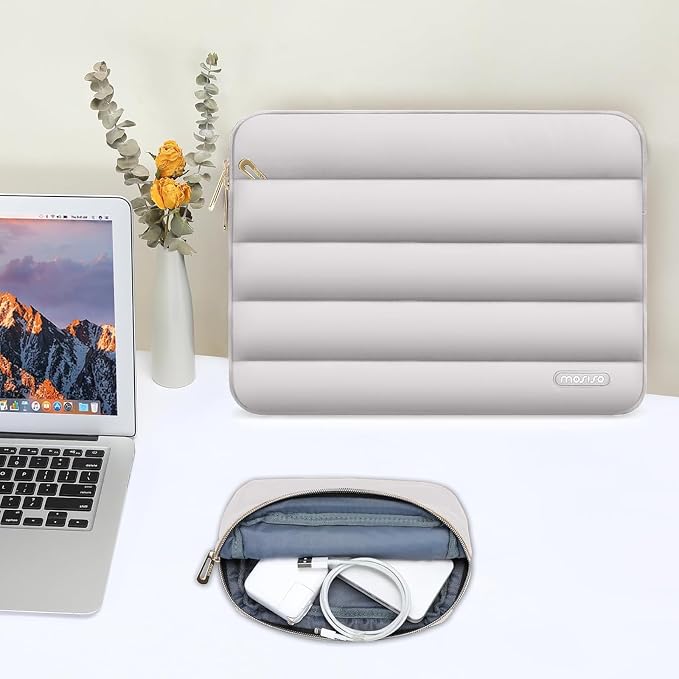 MOSISO 15-15.6 inch Laptop Case, 16 inch Puffy Laptop Sleeve Compatible