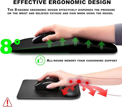 Mouse Pad Wrist Support, Ergonomic Mouse Pad