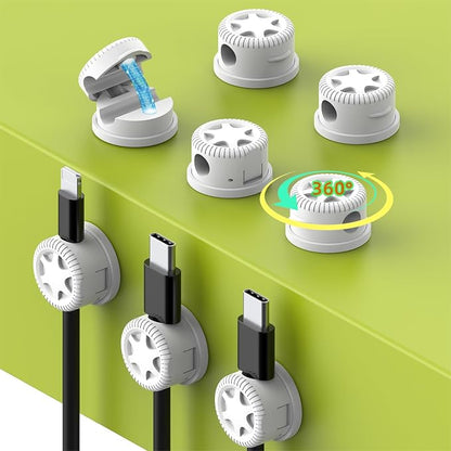11PCS Cable Management Cord Holder Organizer, Magnetic Cable Clips Adhesive