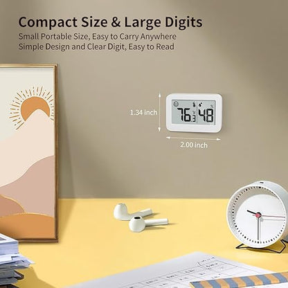 DOOMAY 2-Pack Mini Hygrometer Indoor Thermometer, Humidity Gauge