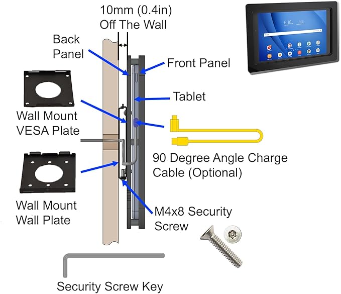 TABcare Anti-Theft Acrylic VESA Enclosure