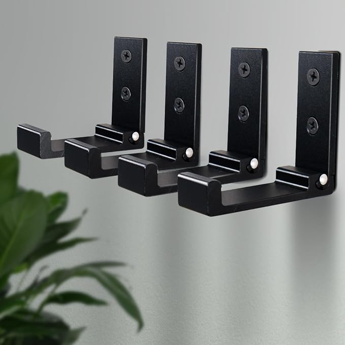 OHIYO Folding Coat Hooks 6pcs Foldable Hook Wall Mounted