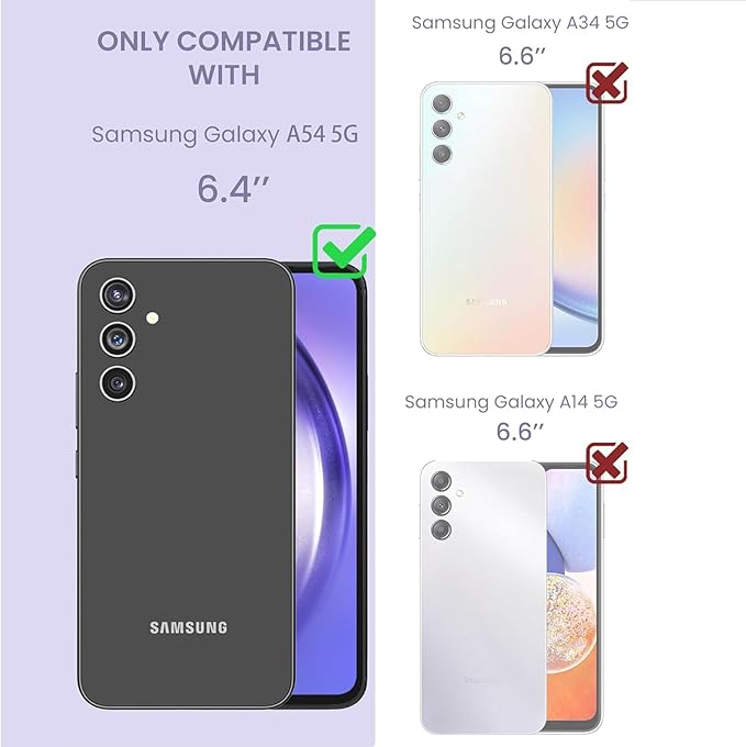 Battery Case for Galaxy A54, EnhancedUltra Thin Portable Protective Qi Wireless