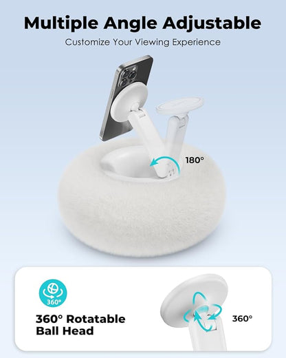 Viozon Phone Holder for Bed, Magnetic Pillow Stand, Compatible