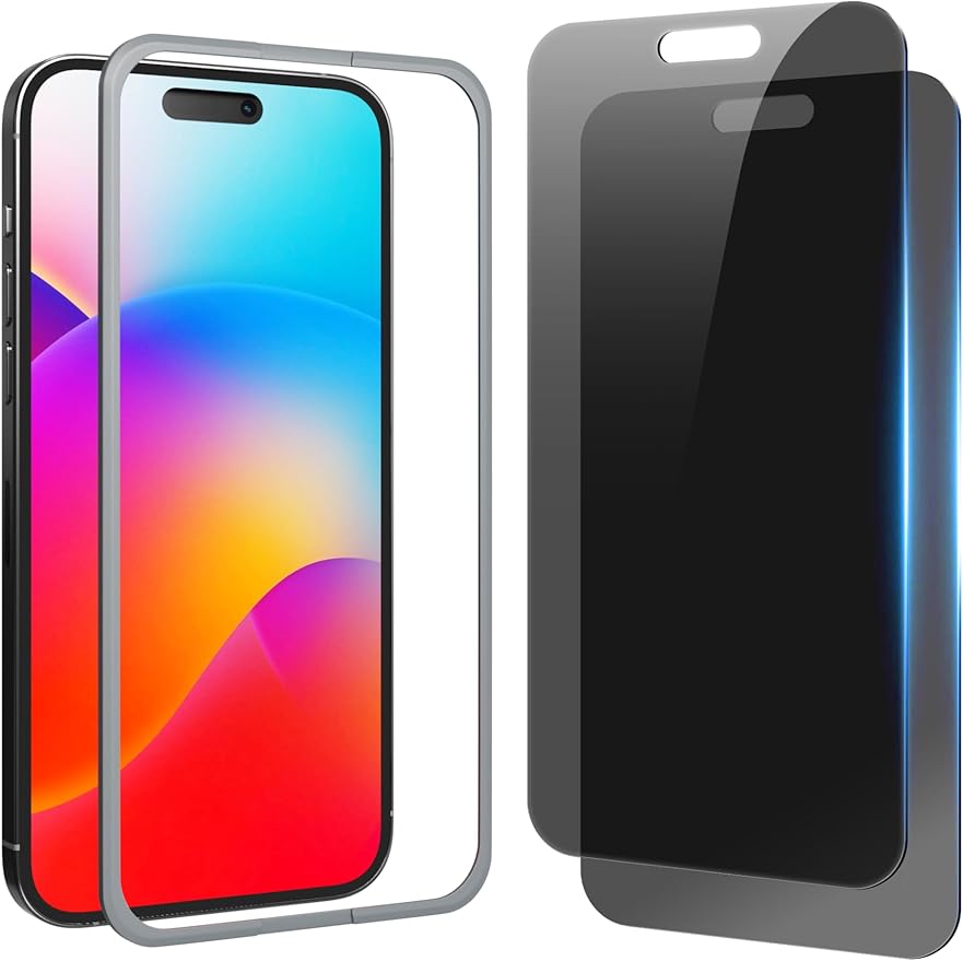 Compatible for iPhone 15 Pro Privacy Screen Protector 6.1 inch, Anti Spy Anti